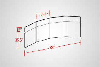 EasyWall 2202 (4 Panel w/ Header)